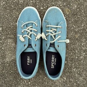 Sperry Top-siders, canvas, blue, size 8M